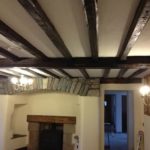 Internal refurbishment of house in Stainton Kendal Emulsion to walls Oil to beams
